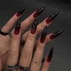 Halloween Spider Skull Press-On Nails - Purple Y2K Style