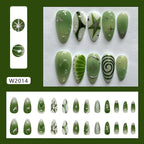 Short Red Star Almond Press-On Nails