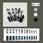 Silver Spider Gothic Punk Almond Press-On Nails