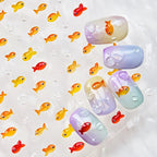 Lucky Koi Fish Nail Art Stickers - Summer Ocean Decals