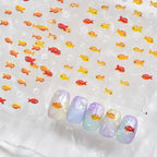 Lucky Koi Fish Nail Art Stickers - Summer Ocean Decals