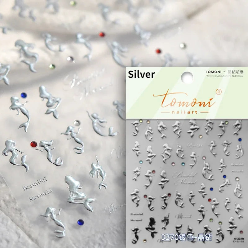 Lucky Koi Fish Nail Art Stickers - Summer Ocean Decals