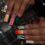 Retro Brown French Almond Press-On Nails