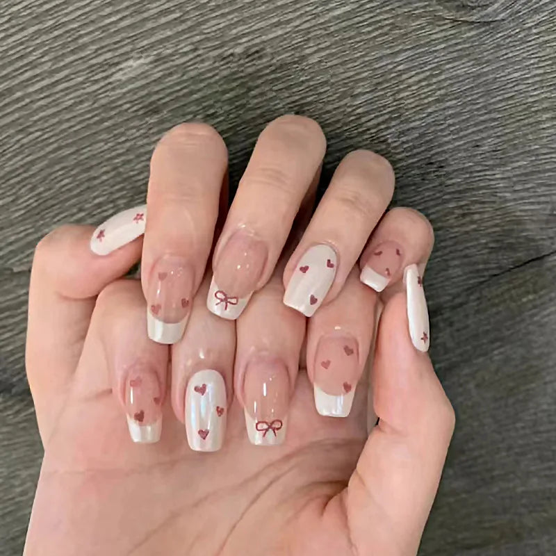 Cat Eye Leopard Ballet Press-On Nails with Rhinestones