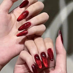 Red Cat Eye Halloween Press-On Nails