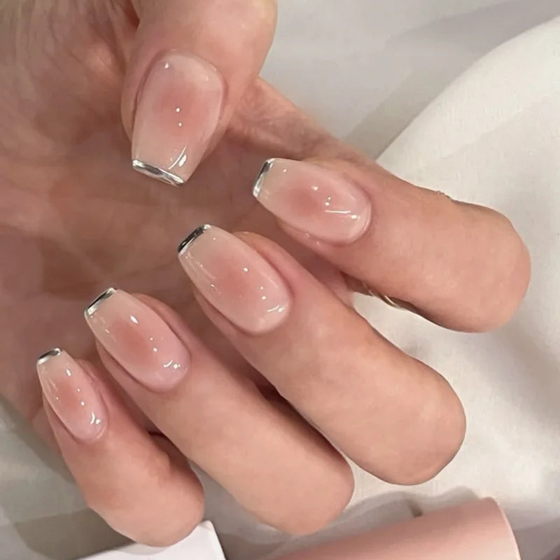 Cat Eye Leopard Ballet Press-On Nails with Rhinestones