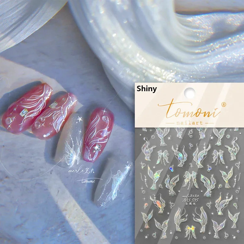 Lucky Koi Fish Nail Art Stickers - Summer Ocean Decals