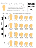 Caramel Gradient Floral Almond Press-On Nails