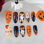 Silver Spider Gothic Punk Almond Press-On Nails