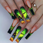 Glitter Pink Halloween Skull Ballet Press-On Nails