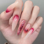 Silver Spider Gothic Punk Almond Press-On Nails