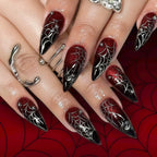 Glitter Pink Halloween Skull Ballet Press-On Nails