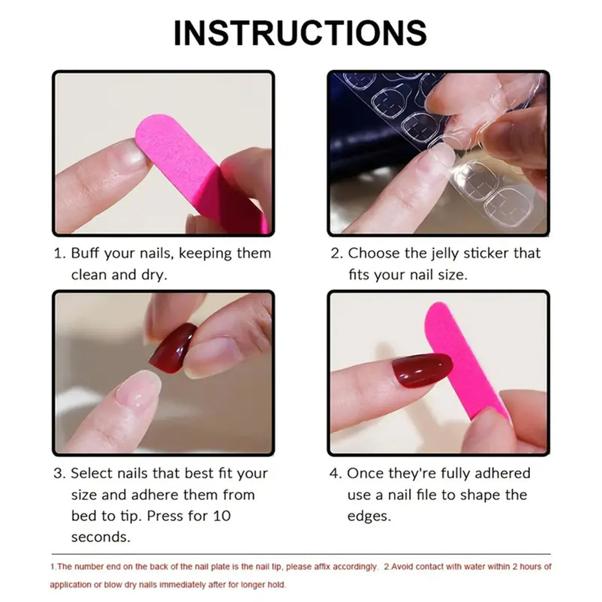 Short Red Star Almond Press-On Nails